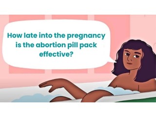 How late into pregnancy is an abortion pill pack effective?