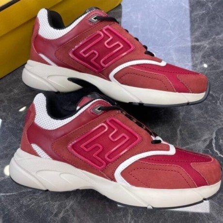 fendy-faster-trainers-burgundy-nubuck-leather-low-tops-big-2