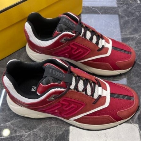 fendy-faster-trainers-burgundy-nubuck-leather-low-tops-big-0