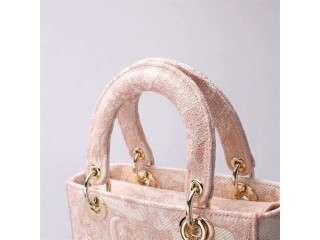 DIOR MEDIUM LADY D-LITE PINK BAG