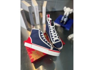 Christian Louboutin Pedro Donna High Marine Red Sneaker Reps